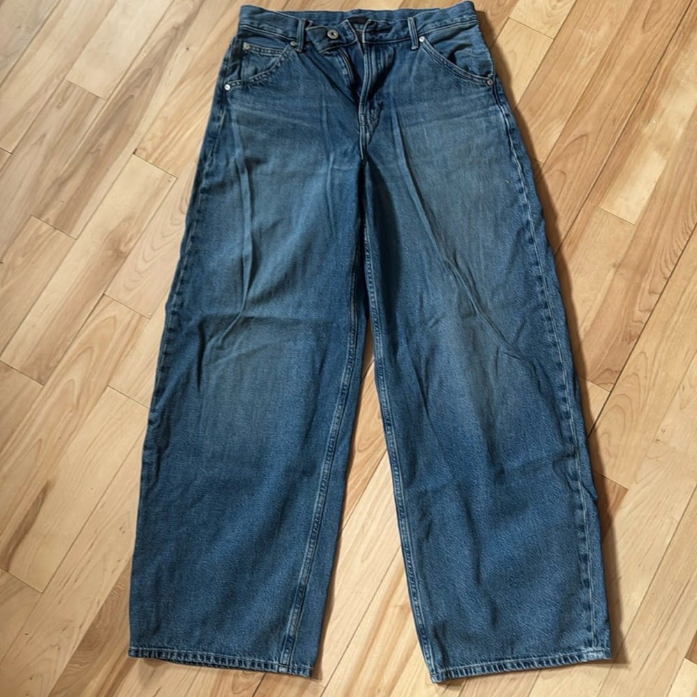 Uniqlo jeans size 26 large baggy barrel